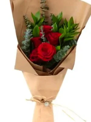 Five Red Rose Flowers by Salma Flowers – Same-day delivery in Amman