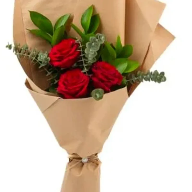 Three Red Rose Flowers by Salma Flowers – Same-day delivery in Amman