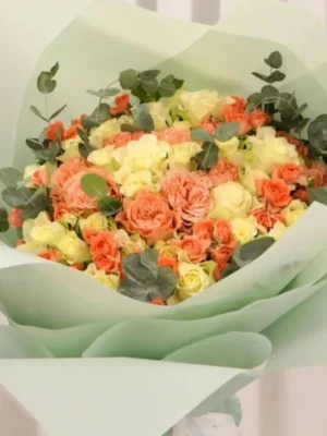 Warm Rose Bouquet by Salma Flowers – Same-day delivery in Amman