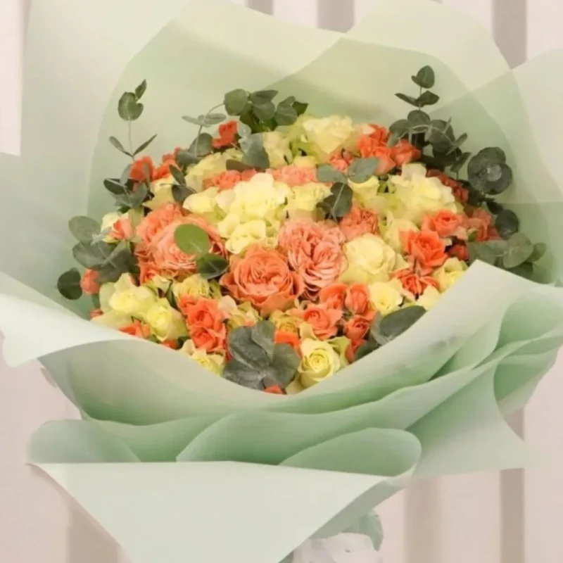 Warm Rose Bouquet by Salma Flowers – Same-day delivery in Amman