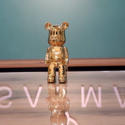 Gold Modern Bear Figurine