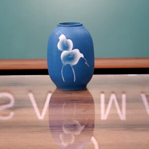 Blue floral vase