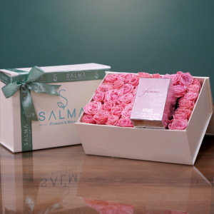 Salma Box With Hugo Boss Femme - Luxury Flowers Arrangement