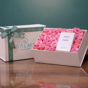 Salma Box With Chanel Coco Mademoiselle - Luxury Flowers Arrangement