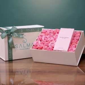 Salma Box With Narciso Rodriguez For Her - Luxury Flowers Arrangement