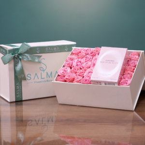 Salma Box With Calvin Klein Sheer Beauty - Luxury Flowers Arrangement
