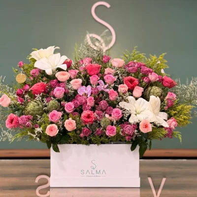 Majestic Pink Rose and Lily Grand Box