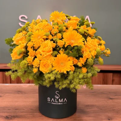 Sunshine Yellow Gerbera Bloom Box